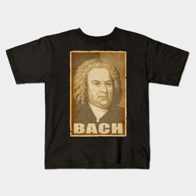 Johann Sebastin Bach Propagand pop art Kids T-Shirt by Nerd_art